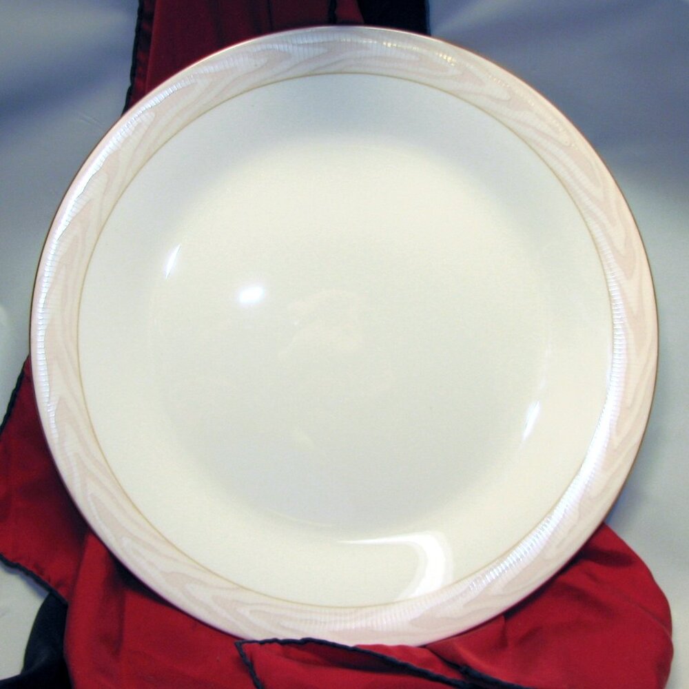 # 971 2 ea SILK MOIRE DINNER PLATE Mikasa Silk Moire Bone China 10" Dinner PlatE